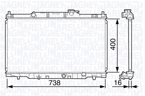 MAGNETI MARELLI radiatorius, variklio aušinimas 350213133200